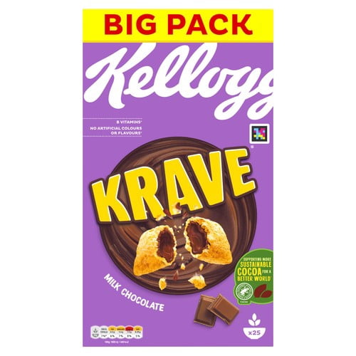 Krave Milk Chocolate Breakfast Cereal 750g, British Import (Pack of 3)