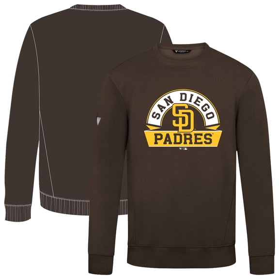 Men's Levelwear  Brown San Diego Padres Zane Banner Arch Sweatshirt