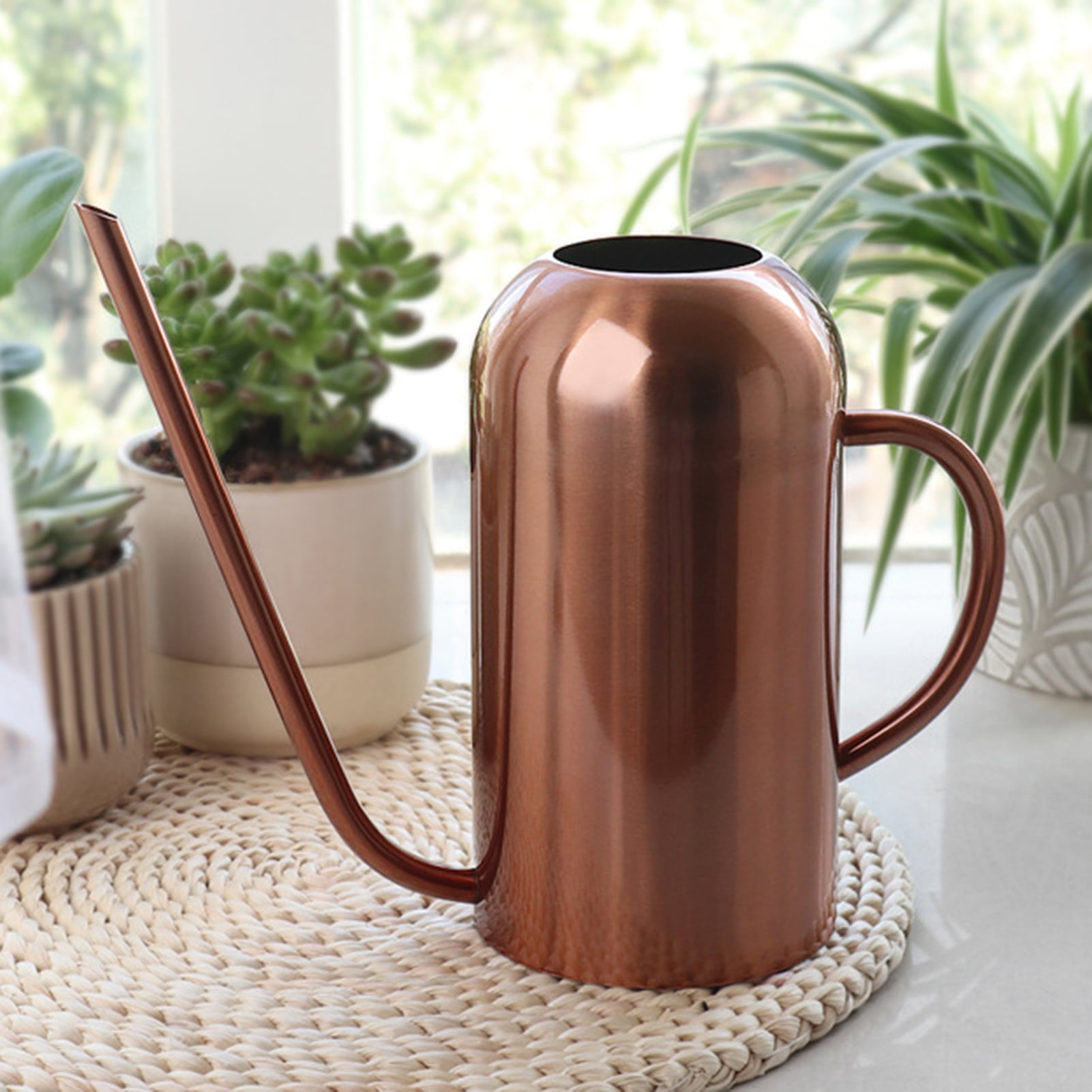 30oz Metal Indoor Outdoor Plant Watering Can for House Plants Copper Color 