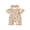 Apricot, variant on Preemie Newborn Baby Girl Summer Clothes 0 3 6 Months Ribbed Romper Short Sleeve Ruffled Round Neck Bow Print One Piece Jumpsuit with Headband