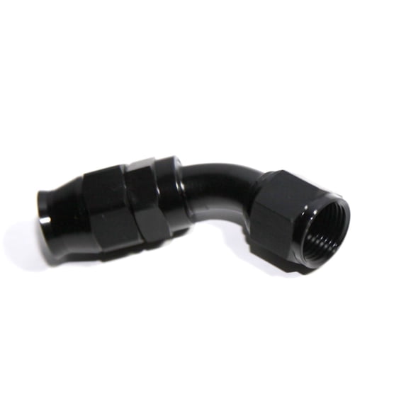(one) AN12 12AN AN-12 45° Degree Swivel Fuel Oil Gas Line Hose End Fitting Black