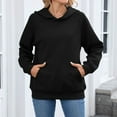 thumbnail image 6 of Plain Hoodie 2025 Long Sleeve Hooded Sweatshirt with Pockets Texture Pullover Essentials Hoodies for Women, 6 of 8