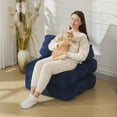 thumbnail image 1 of Sofá Cama Plegable – 3 en 1 Individual – Sillón Convertible con Colchón y Almohada – Pana Acanalada 10 mm – Fácil de Plegar – Sala o Dormitorio – Multifunción, 1 of 8