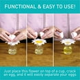 thumbnail image 4 of Daisy Plastic Egg Separator White Egg Separator Kitchen Egg Yolk Separator Cooking Tools Egg Extractor, 4 of 5