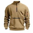 thumbnail image 2 of Migroa Mens Half Zip Sweatshirt Fleece Lined, Men's Casual Half Zip Long Sleeve Sweatshirt, Sporty Pullover Hoodie for Fall Winter Gym Running, Fleece Lined Top Long Sleeve Hoodie for Gym Gym,, 2 of 4