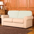 thumbnail image 2 of Subrtex Stretch Back Cushion Cover Check Plaid Couch Backrest Slipcover (T-2PC, Ivory), 2 of 7