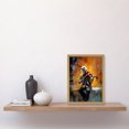 thumbnail image 2 of Street Musician Playing Jazz Music on his Violin Artwork Framed Wall Art Print A4, 2 of 4