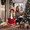 thumbnail image 6 of Sruoe Christmas Porch Goose Outfits, Porch Goose Clothes, 23 Inch Cement Goose Clothes Dress, Duck Clothes for Spring Easter Holiday Outdoor Garden Yard Lawn Patio Statue Decor, 6 of 9