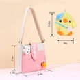 thumbnail image 6 of Dayup Vintage Canvas Crossbody Bag with Keychain, Pink, 6 of 8