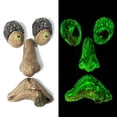 thumbnail image 2 of Pintado a mano al aire libre viejo comedero de pájaros salvajes escultura de árbol con brillo en los ojos oscuros para decoración del jardín estilo 1 Baoblaze Escultura de cara de patio, 2 of 4