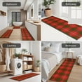 thumbnail image 5 of Red Green Checkerboard Checkered Pattern Kitchen Rugs Sets Of 3,Kitchen Runner Rugs Non Skid Washable,Decorative Kitchen Floor Mats for Kitchen,Sink,Laundry,17"x30"+ 17"x47" + 17"x59", 5 of 6