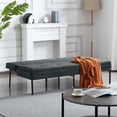 thumbnail image 4 of 63.39 Inch Futon Sofa Bed with 5-Position Adjustable Backrest for Compact Living Spaces, 4 of 21