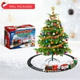 thumbnail image 3 of YEAHIBABY Electric Christmas Train Set with Steam Engine and Assemble Railway Tracks, 3 of 9