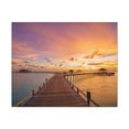 thumbnail image 4 of Beach Pier View Evening Nature Wilderness Photography Canvas Wall Art for Home Decor Ready-to-Hang, 4 of 18