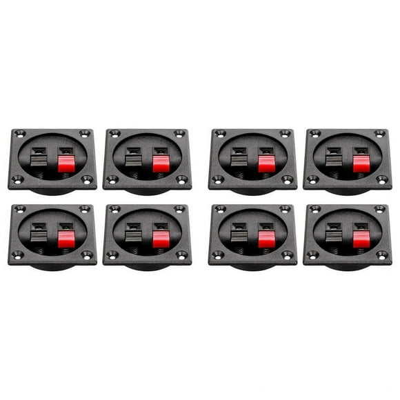 8PCS Speaker Box Terminal Cup, Spring Square Subwoofer Box Terminal Binding Post Connector for DIY Home Car Speaker