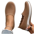thumbnail image 6 of Women Shoes Slip On Sneakers for Women Wide Width Breathable Knit Walking Shoes Comfort Memory Foam Non Slip Soft Sole Casual Flats Scalloped Edge Lightweight Summer Tennis Shoes for Women Daily, 6 of 10