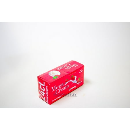 

MEGA CREAM- STRAWBERRY Whipped Cream Chargers 24 Cartridges.