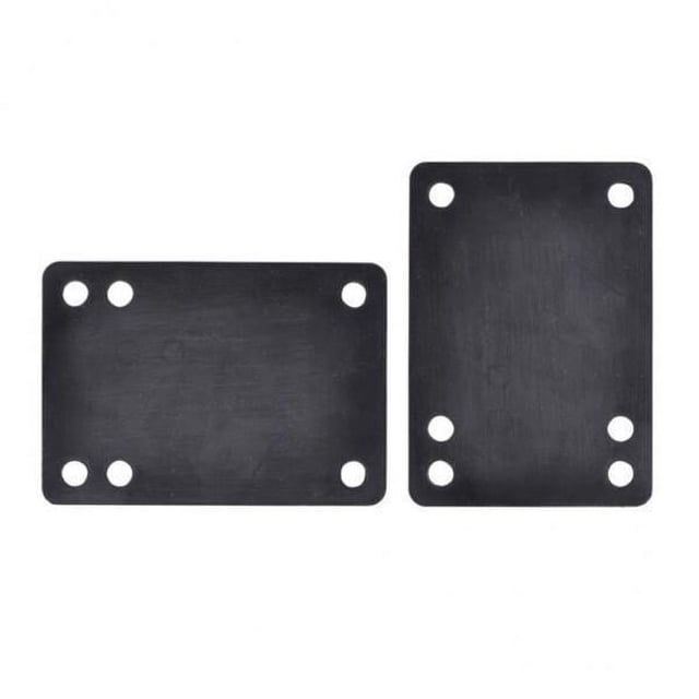 2 almohadillas elevadoras para monopatín, par de elevadores, almohadillas de choque para Longboard, color negro, 3mm 2 piezas