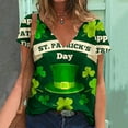 thumbnail image 2 of QIPOPIQ T-Shirts à Manches Courtes pour Femmes à Col Rond T-Shirts de la Saint-Patrick Tunique Shamrock T-Shirt Chemise Verte T-Shirt T-Shirts de la Saint-Patrick T-Shirt à Col en V Hauts Imprimés T-Shirts des Fêtes T-Shirts Graphiques Aubaines, 2 of 4