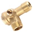 thumbnail image 3 of 3-Port Cuivre Mâle Fileté Air Compresseur Check Valve Connecteur Outil, 3 of 9