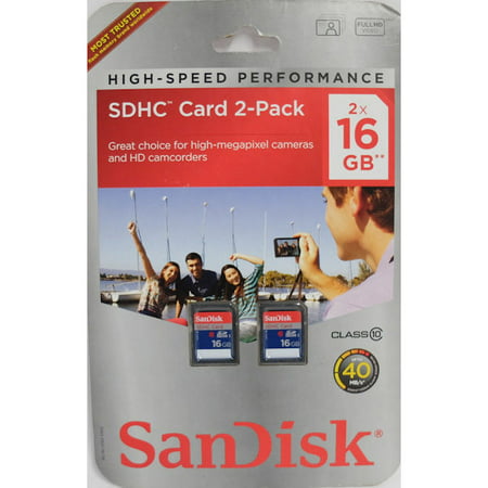 SanDisk Ultra 16GB SDHC UHS-I Class 10 Memory Card - 2 (Best Memory Card For 3ds)