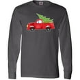 thumbnail image 3 of Inktastic Christmas Vintage Truck with Christmas Tree Long Sleeve T-Shirt, 3 of 5