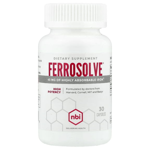 NBI Ferrosolve®, High Potency, 30 Capsules