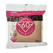 Hario V60 Size 03 Paper Coffee Filters (Brown, 100-Pack)