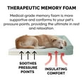 thumbnail image 6 of FurHaven Pet Products Paw-Quilted Memory Top Deluxe L-Chaise Pet Bed for Dogs & Cats - Large, Iceberg Green, 6 of 11