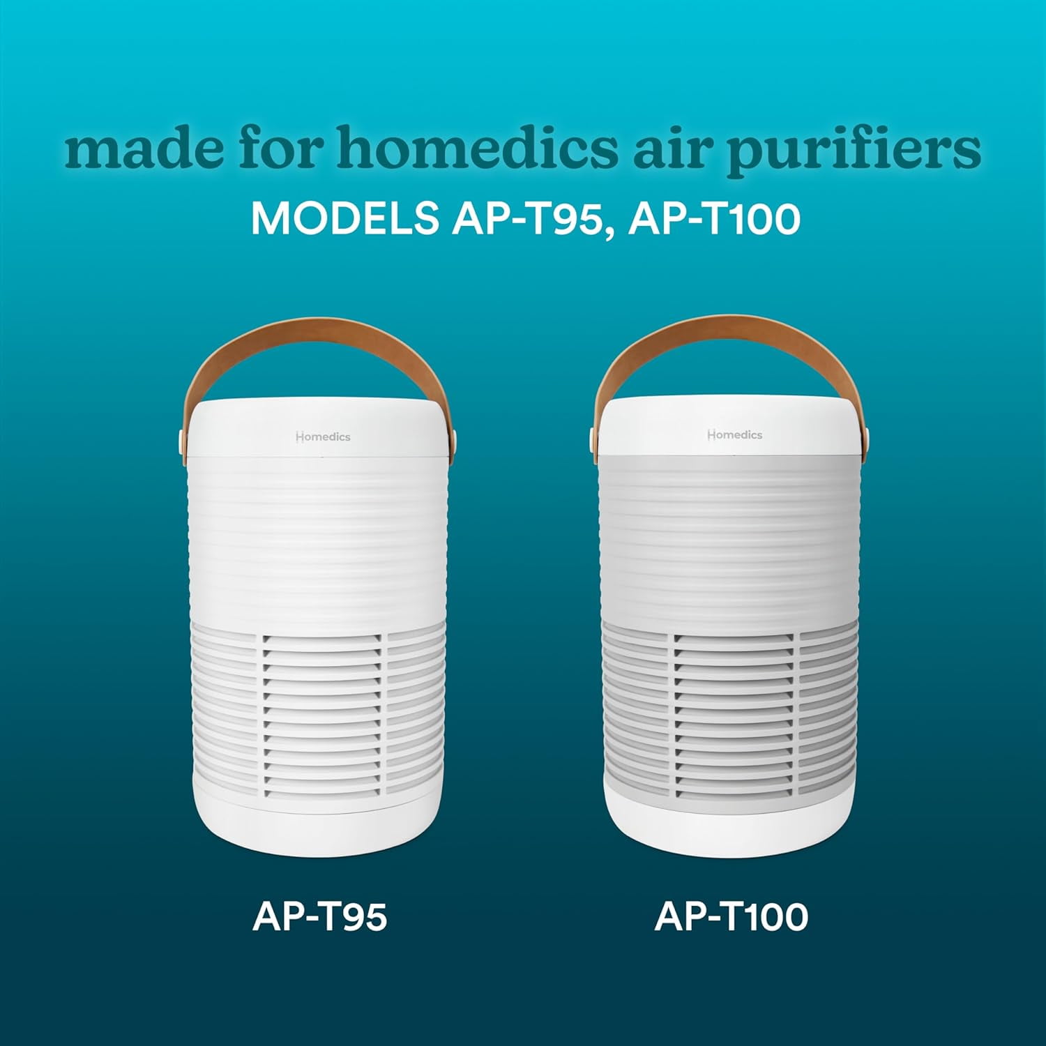 Homedics 3-in-1 True HEPA Replacement, Air Purifier Filter, Activated Carbon , Air Cleaner, for AP-T95,AP-T100-GY