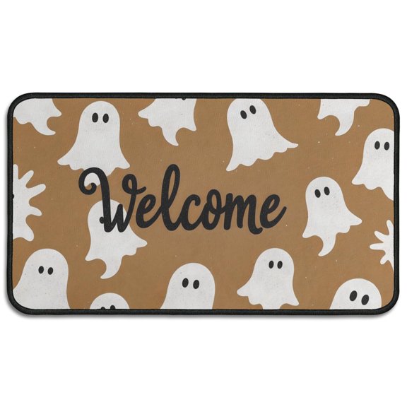 Spider Bat Non Slip Door Mat - Innovative Design 30x17 Inch Happy Halloween Absorbing Throw Rugs Switch Rug for Entryway Porch Entryway Kitchen