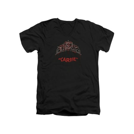 Carrie Horror Film 1976 Prom Queen Bloody Tiara Adult V-Neck T-Shirt Tee