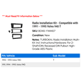 thumbnail image 2 of Radio Installation Kit - Compatible with 1991 - 1995 Volvo 940 T 1992 1993 1994, 2 of 2