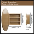 thumbnail image 2 of Round Bathroom Mirror Medicine Cabinet with Storage - Matte Gold 52cm Iron Frame, Adjustable Shelves, Easy No-Tool Installation for Modern Bathroom Vanity, 2 of 9