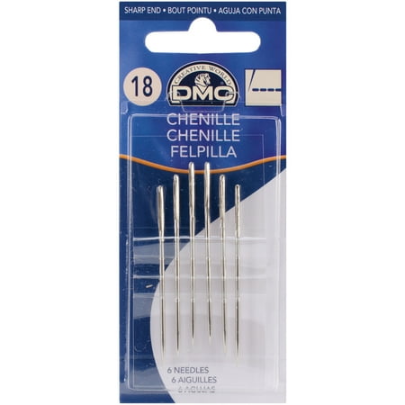 UPC: 0077540382729 | DMC Chenille Hand Needles  6-Pack  Size – 18/22  Steel