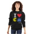 thumbnail image 3 of Pixelized Retro Game I Heart PACMAN Sweatshirt for Men or Women Brisco Brands X, 3 of 6