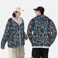 thumbnail image 5 of Picia cute fall fox Women's Men's UPF 50+ Sun Protection Hoodie Shirt Long Sleeve SPF Fishing Outdoor UV Hiking Lightweight Shirts-Large, 5 of 9