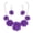 NK_10241_Royal_Purple_Set, variant on Flower Collar Necklace, Floral Flower Summer Beach Statement Choker Necklace and Earrings Set for Women, Handmade Women Jewelry Gift