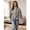 Gray, variant on Women Stand Collar Cape Jacket with Tie Waist Belt for Fall Winter Casual Outerwear >