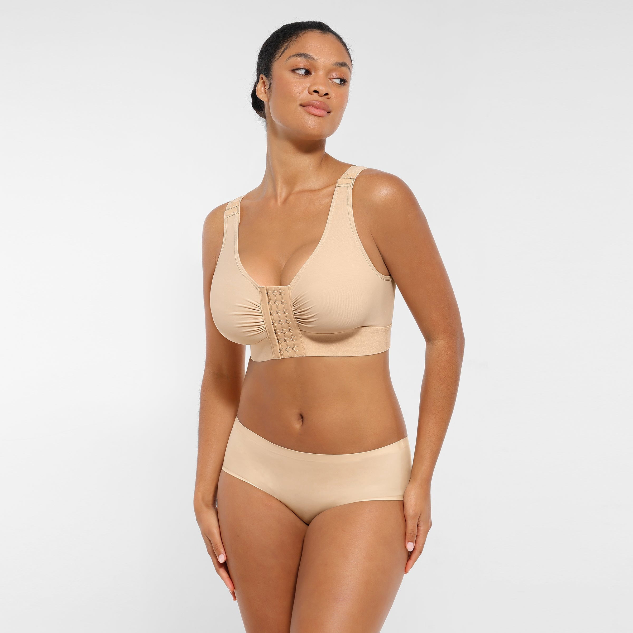FeelinGirl Post Surgery Compression Bra with Front Closure