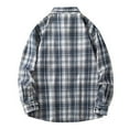 thumbnail image 3 of Elvqul Mens Shirts with Pockets Collared Button down Long Sleeve Black under 10 Plaid Shirts for Men Formal, 3 of 7
