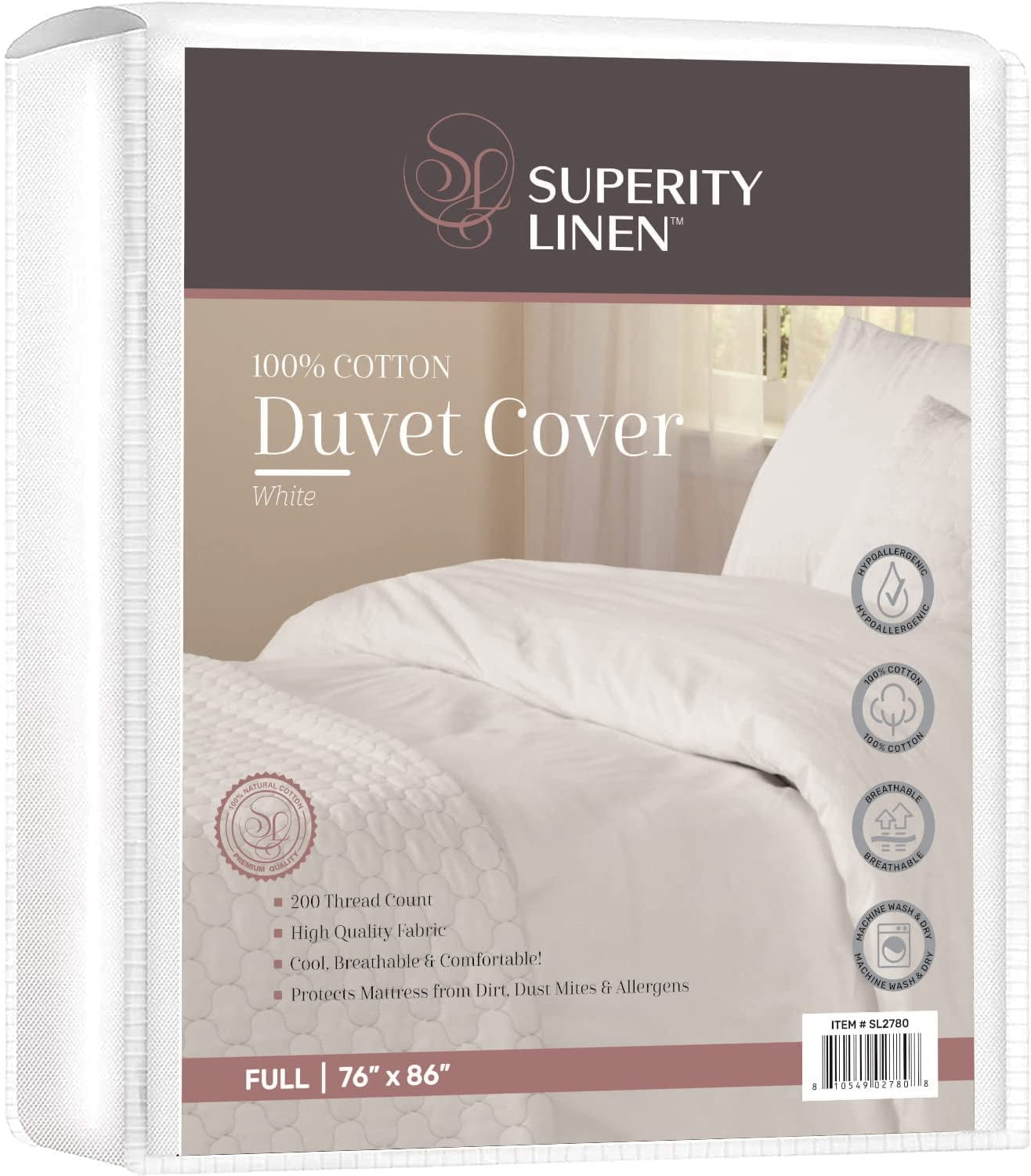 Superity Cotton Duvet Cover Full 100 Cotton Breathable & Comfortable
