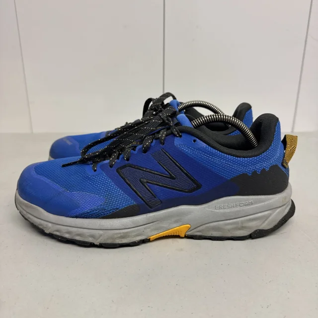 Size 11 New Balance Fresh Foam T510 Blue Athletic Trail Shoes EUC