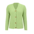 thumbnail image 3 of iHPH7 Sweater Jacket for Women Fisherman Sweater Women Casual Outerwear Soft Cardigans for Women Travel Cardigan Women Fall Clothes Travel Sweater Green 4XL, 3 of 9