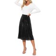 thumbnail image 1 of Falda midi de cóctel brillante y con lentejuelas de cintura alta para mujer INSPIRE CHIC M negra, 1 of 6