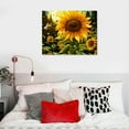 thumbnail image 4 of COMIO  Large Vintage Sunflower Canvas Wall Art Yellow Flower Still Life Rustic Brown Home Kitchen Wall Decorations Stretched and Framed Ready to Hang, 4 of 4