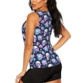 thumbnail image 3 of Lsque flower Skull in starry sky Printed Workout Tank Tops for Women, Athletic Sports Tank Tops, Compression Sleeveless Dry Fit Shirts,Sleeveless Yoga Shirt-X-Large, 3 of 9