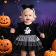 thumbnail image 4 of RFQWOVSR Baby Girls Halloween Mesh Long Sleeve Romper Dress 6-12 Months, 4 of 4