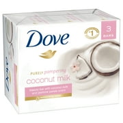 Dove Purely Pampering Coconut Milk Beauty Bar, 3.17 oz, 3 Bar
