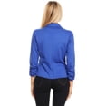 thumbnail image 4 of Women's Casual Office 3/4 Long Sleeve Open Front Blazer Jacket S-3XL, 4 of 5